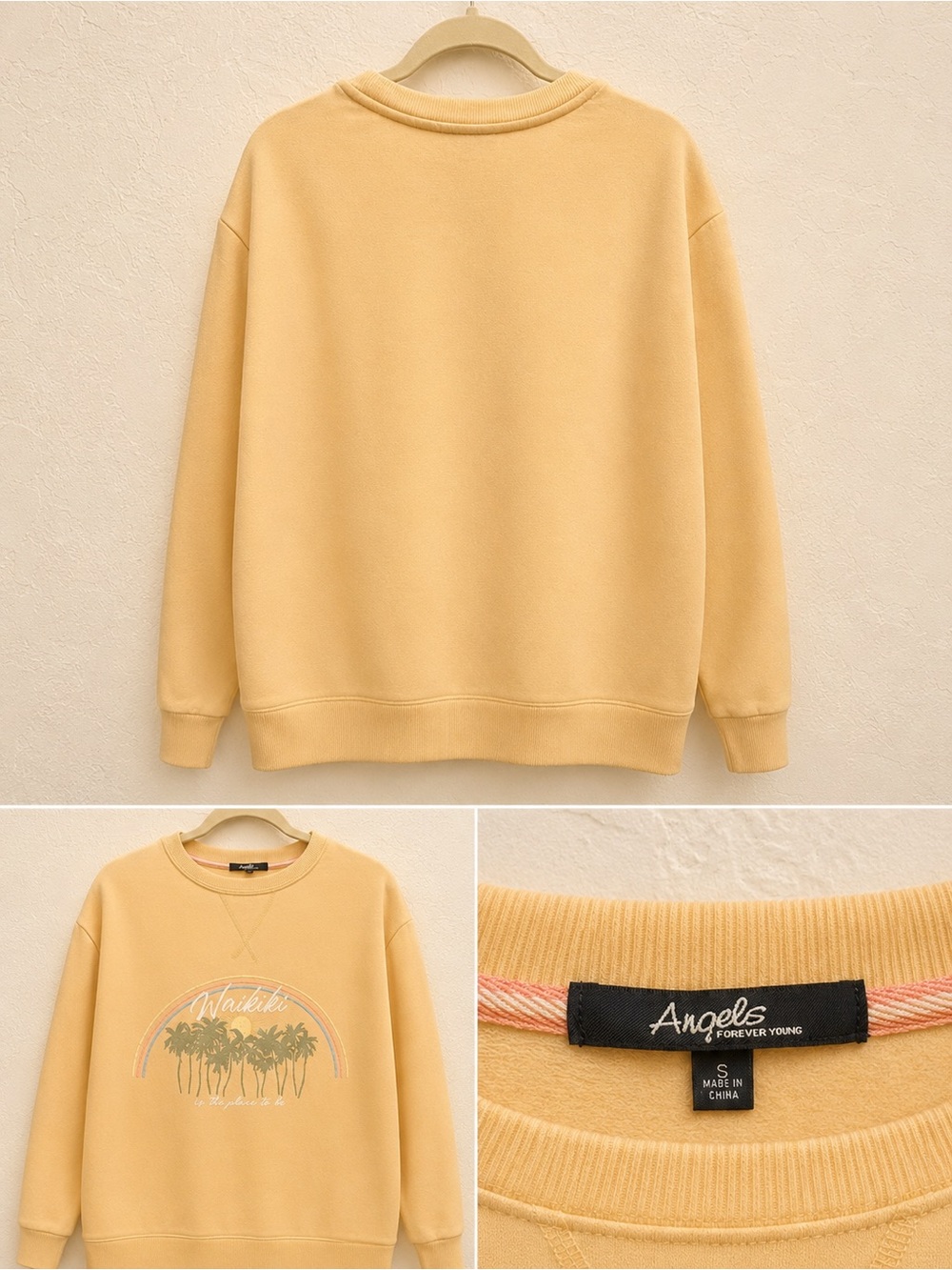 Women’s Yellow Crewneck Sweatshirt